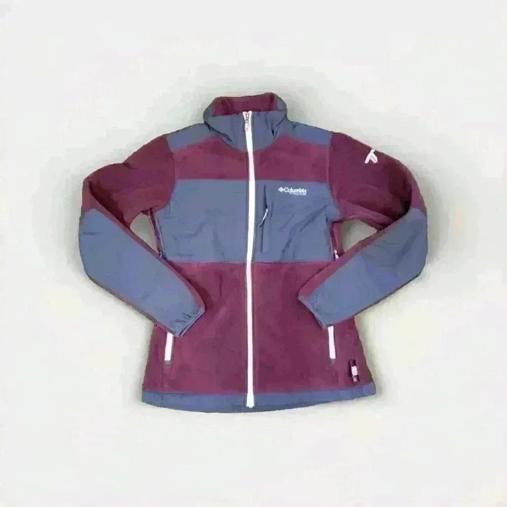 Columbia Titanium Omni Tech Purple Waterproof Shell Jacket. Size Small